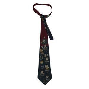 Peanuts Classroom Tie Snoopy Charlie Brown Back to School Novelty 100% Silk